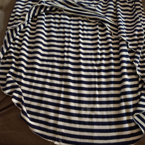 Navy & White Racer Back Striped High/Low Maxi - Picture 5 of 8